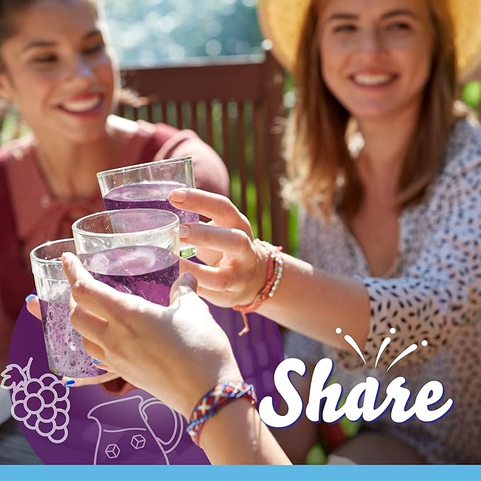 Crystal Light Sugar-Free Concord Grape Low Calories Powdered Drink Mix 6 Count Pitcher Packets (Pack of 4)