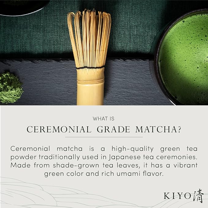 Kiyo Matcha Classic Grade Hatsumukashi Ceremonial Uji Matcha - Pure Japanese First Harvest Ceremonial Grade Matcha Green Tea Powder from Uji, Japan (40g/1.41oz)