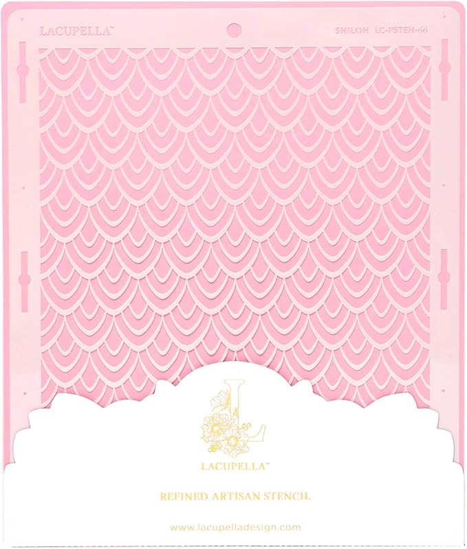 Cake Decorating Stencil for Tall Buttercream Cake, Royal Icing, Ganache, Paint, Airbrush (Shiloh)