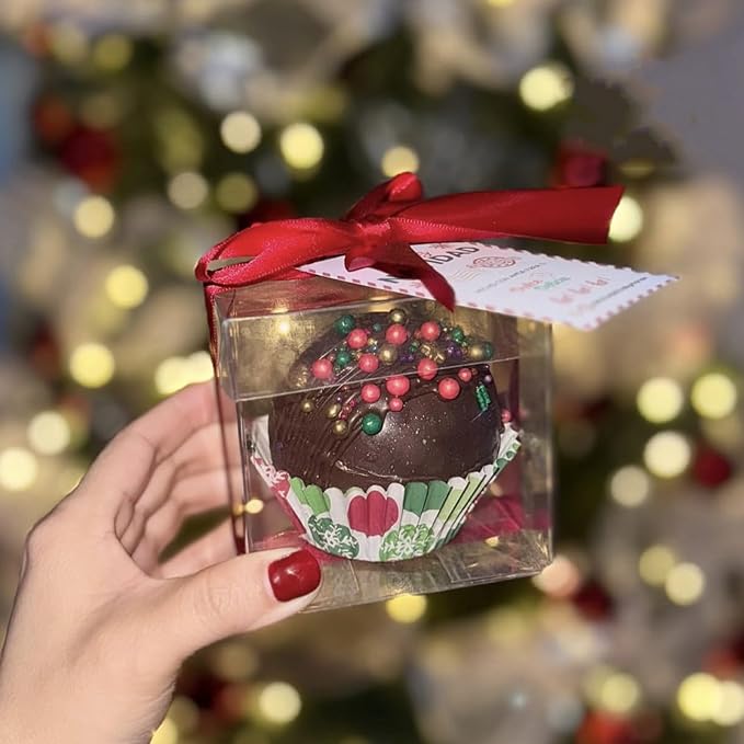 100Pack Clear Hot Chocolate Bomb Boxes Small Gift Boxes Cupcake Boxes Candies Box Birthday Wedding Party Favor Box 3" x3x3