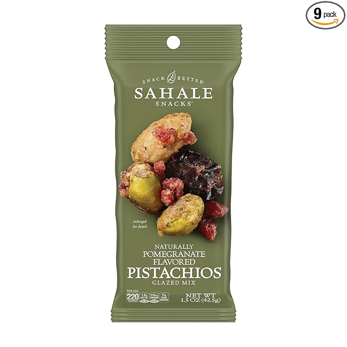 Sahale Snacks Pomegranate Flavored Pistachios Glazed Mix, 1.5 Ounces (Pack of 18)