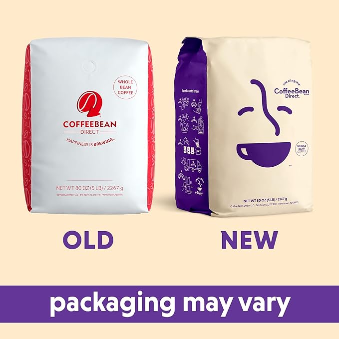 Coffee Bean Direct Dark House Blend, Whole Bean Coffee, Dark Roast, 5 Pound Bag (Pack of 1)