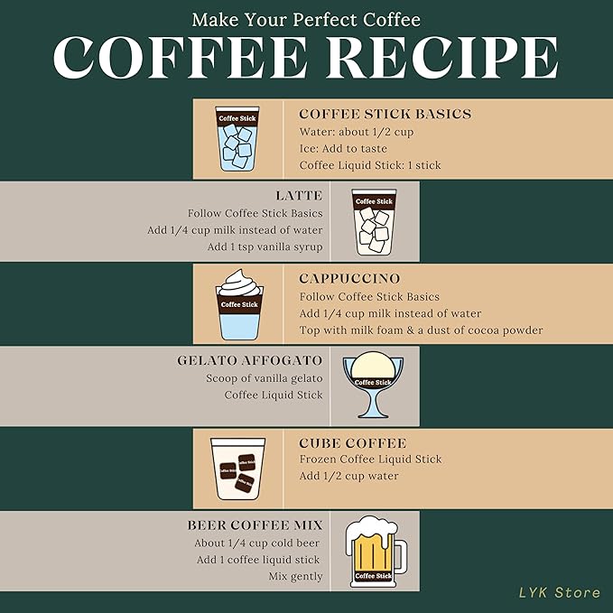 Cold Brew Coffee Concentrate liquid, Single Serve Coffee Sticks, MistyBrew, Imported from Korea, Premium coffee (10 sticks, Supremo)