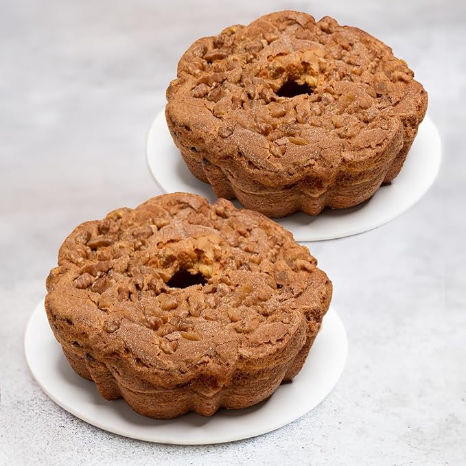 Traditional Cinnamon Walnut Coffee Cake - Cinnamon Streusel and Chopped Walnuts Toppings - Delicious Recipe of Coffee Cakes for Special Occasions (Two Cakes (1.75 Pound))