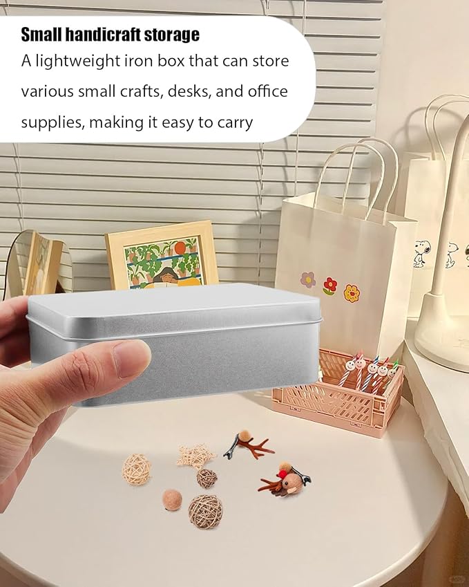 Metal Tins Box With Lid, 8 Pack Cookie Tins With Lids Tin Containers With Lids For Treats, Gifts, Favors, Candle And Crafts (4.2 x 2.75 x 2.36)