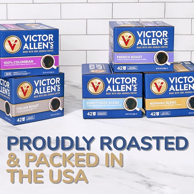 Victor Allen's Coffee Autumn Favorites Coffee Variety Pack SSC (Apple Crumb Donut, Pumpkin Spice, Pecan Pie, Cinnamon Bun), 96 Count, Single Serve Coffee Pods for Keurig K-Cup Brewers