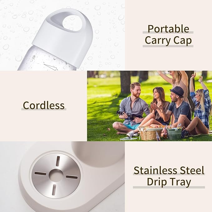 Sparkling Water Machine, Seltzer & Carbonator for Drinks, Soda Steaming Dispenser, Carbonator Machine with 2 BPA Free Bottles(1L), Compatible with Screw-in 60L CO2 Cylinder(NOT Included), White
