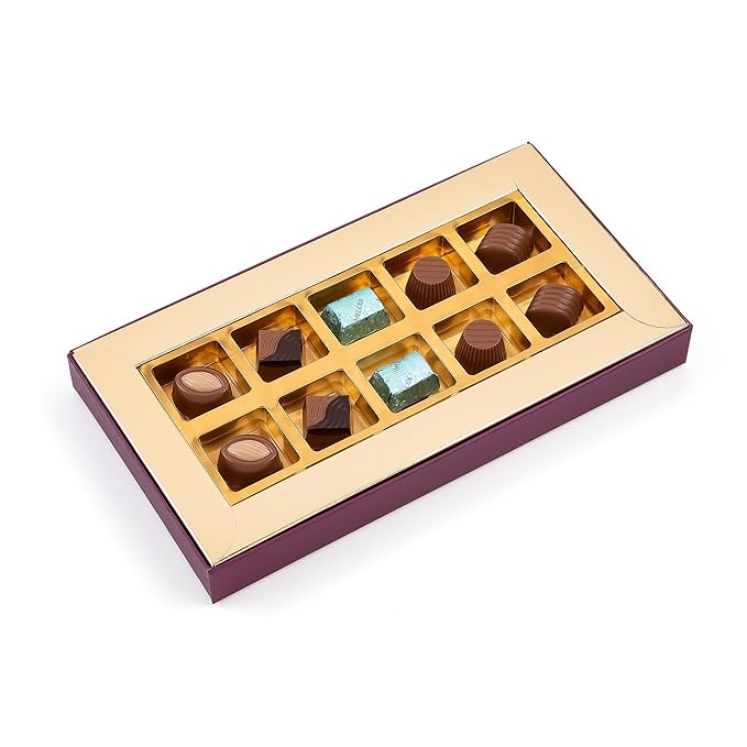 CARIANS Chocolate Truffles Box, Belgium Chocolate Limited Edition, Gourmet Assortment of Milk, Dark, White Chocolate Basket, Great for Gift Giving, Anniversary, Thanksgiving, Christmas