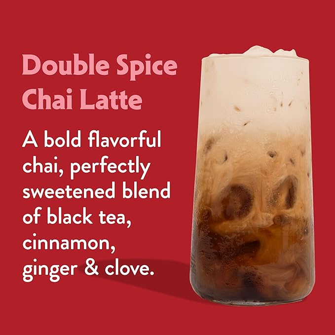 STASH Double Spice Chai Latte - Dairy Free Plant Based Tea Concentrate - Caffeinated - 32 fl oz, 5 Servings (Pack of 2)