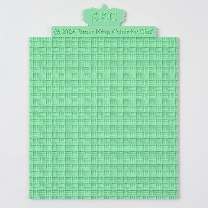 KALAIEN Sweater Texture Fondant Impression Mats Knit Fondant Embosser Texture Mats for Clay Cake Decorating Molds 1Pcs(Style 3)