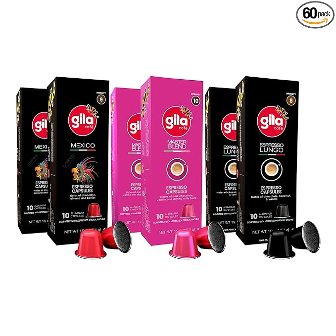 GILA Cafe Mexico aluminum coffee capsules compatible with Nespresso Original Machines