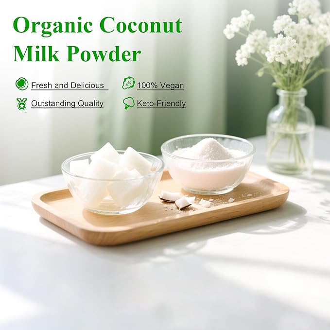 Organic Coconut Milk Powder 8oz (226g) - Dairy-Free Creamer for Coffee & Tea, Keto, Paleo & Vegan Friendly, Rich & Creamy, Non-GMO, No Additives