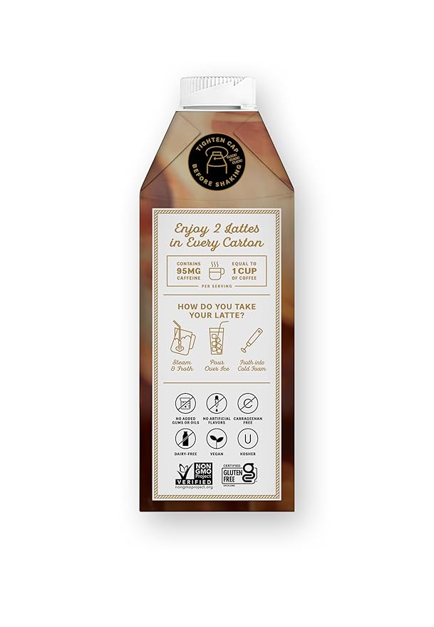 Elmhurst 1925 Pistachio Crème Latte – Plant-Based, Vegan, Dairy-Free Plant Milk Latte Made of Pistachio Milk, Cold Brew Premium Arabica with 95mg Caffeine & Sweet Cream Notes – 25.4oz (Pack of 6)