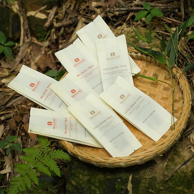 iTeaworld Loose Leaf Tea Sampler Chinese Tea Samplers, 8 Flavors Oolong Tea and Black Tea With Mediumly Caffeinated, High Mountain Tea, Sugar Free for Health Come with 20 Tea Bags, 2.1oz