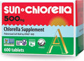 Sun Chlorella 500mg Whole Body Wellness Green Algae Superfood Supplement - Immune Defense, Gut Health, Natural Purification, Energy Boost - Chlorophyll, B12, Iron, Protein - Non-GMO - 600 Tablets