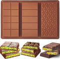 Chocolate Bar Mold, Food Grade Deep Large Silicone Chocolate Molds for Dubai Chocolate Bar Pistachio Chocolate Stuffed Bar Candy Knafeh Kit