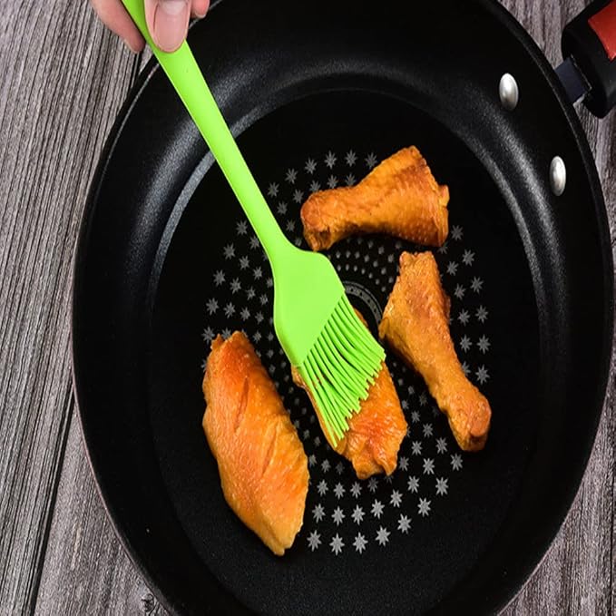 Silicone brush, Oil Brush for BBQ Kitchen Cooking Baking and Grilling (7 PCS,purple)