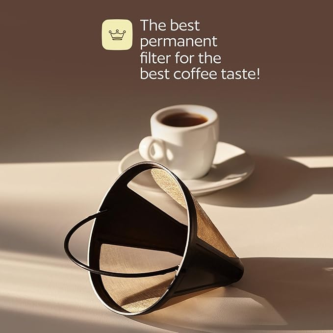 GoodCups 2-Pack Reusable #4 Cone Coffee Filters for Cuisinart 10–14 Cup Brewers (DCC-3200, DCC-1200, DCC-3400) & Ninja Coffee Makers, Stainless Steel Mesh, Permanent, Dishwasher-Safe