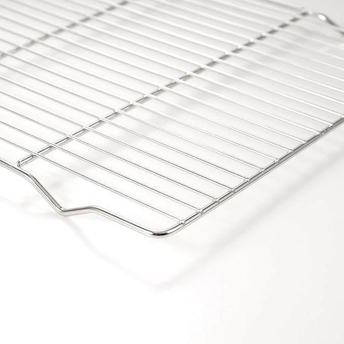2-Pack Cooling Racks for Baking, 10x15 Inch Heavy Duty Stainless Steel Wire Baking Rack, Oven Safe Cookie Cooling Rack Set, Fits Half Sheet Pan, Dishwasher Safe & Non-Toxic