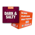 TCHO Dark & Salty 81% Dark Chocolate Bars (10 pack) - Single Origin, Plant Based, Organic & Fair Trade - Non GMO, Non-Dairy, Vegan, Soy Free (2.5oz each)