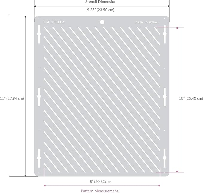 Cake Baking Stencil - Seamless Delicate Pattern for Decorating Tall Double Barrel Cake to Use with Buttercream, Royal Icing, Ganache, Paint, Airbrush (BRIDA)