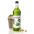 Monin - Pistachio Syrup, Rich and Roasted Pistachio Flavor, Great for Lattes, Mochas, and Dessert Cocktails, Non-GMO, Gluten-Free (1 Liter)