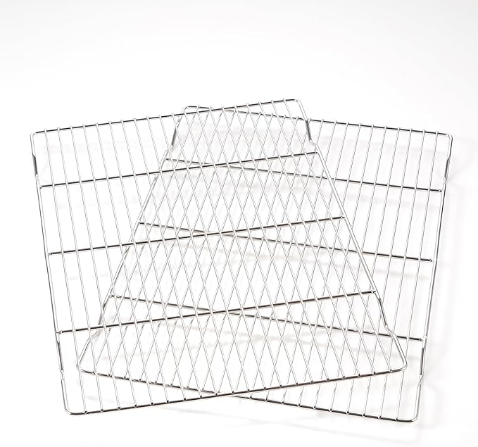 Cooling rack,2-Pack Heavy-Duty Stainless Steel wire rack for cooking (16.5"x11.5") - Oven Baking Wire Rack for Sheet Pans, Bread, Dishwasher Safe & Non-Toxic Metal Grates