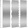 Yinkin 3 Pcs 12 Inch Cake Scraper Smoother Stainless Steel Cake Scraper Metal Large Double Sided Patterned Edge Decorating Comb Icing Smoother for Mousse Butter Cream Dessert Decoration