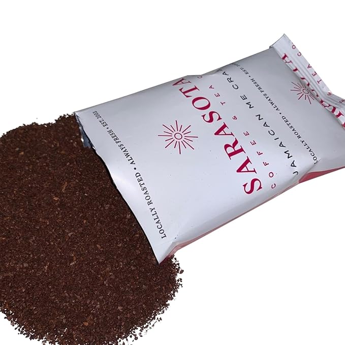Sarasota Coffee Packs Bulk Ground Packets | Jamaican Me Crazy Flavored | Gourmet Assorted Gift Sampler | Low Acid Mold Free Individual Pouches for 12 Cup Coffee Maker | 1.75 Oz Bags, 100 Count