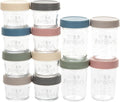 WeeSprout Glass Baby Food Storage Jars w/ Lids (4/8 oz, 12 Pack Set) Snack, Reusable Small Containers, Breast Milk, Fridge, Freezer, Microwave & Dishwasher Safe, Essential Must Have for Infants