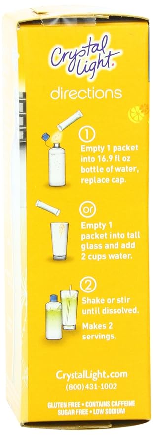 Crystal Light On The Go Energy Citrus, 10 Count (Pack of 12) - Packaging May Vary