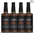 (4-Pack) LAVA Premium Mocha Chocolate Syrup, Chocolate Coffee Sweetener, 33.8oz (1-Liter), Made with 100% Sugar, No Artificial Sweeteners, Flavors, or Colors.
