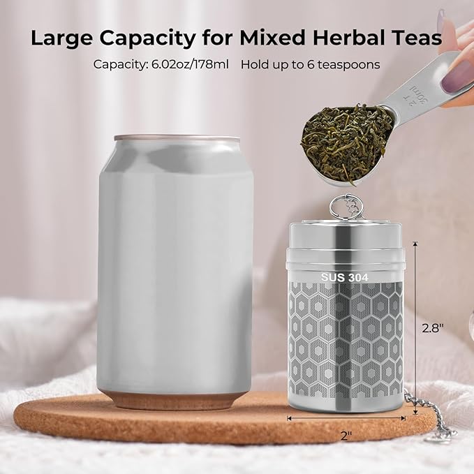 Reinmoson Large Tea Infuser for Loose Tea & Spice Infuser for Cooking, Extra Fine Mesh Tea Strainers, 304 Stainless Steel Loose Leaf Tea Steeper for Black Tea, Rooibos, etc