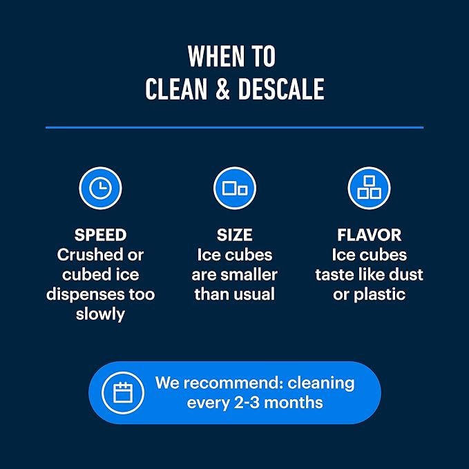 Essential Values Ice Machine Cleaner and Descaler 16 fl oz - Nickel Safe Countertop Ice Maker Cleaner - Compatible with Major Brands (Scotsman, KitchenAid, Affresh, etc.) - 6 pack