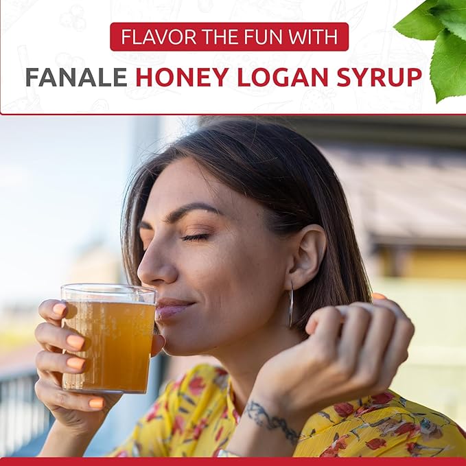 Fanale Premium Flavoring Concentrated Syrup for Bubble Tea 5.5 lb | Honey Logan Flavor Syrup | for Boba Tea, Smoothies, Slushes, Desserts | 5.5lb | pack of 10 | SRP190-CS