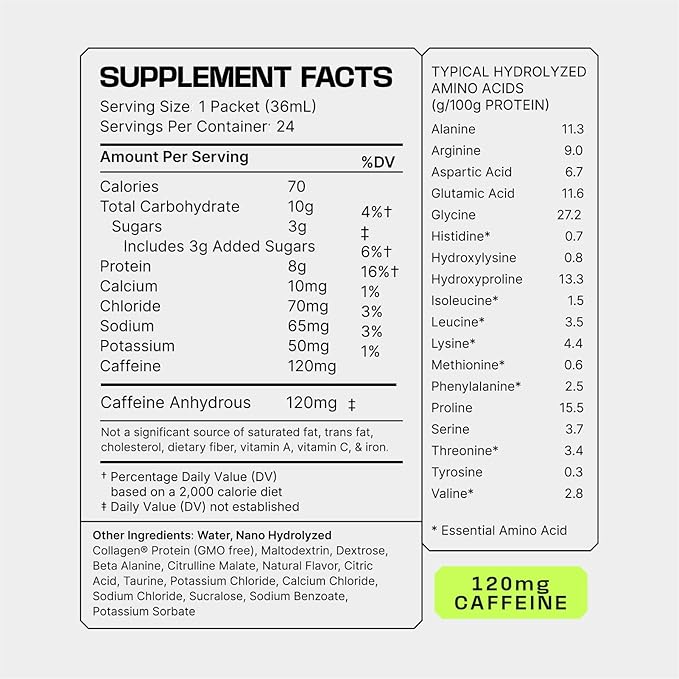 Frog Fuel Ultra Energy Gel & Energized Pre Workout Shot with 120mg Caffeine, 1500mg Beta Alanine, Electrolytes 8g Protein Nano-Hydrolyzed Grass Fed Collagen, 10g Carbs, Berry, 1.2 oz Packets, 24 Pack