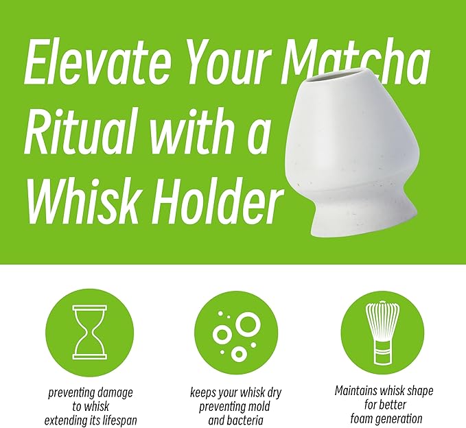TEANAGOO Matcha Whisk Set, Bamboo Matcha Whisk (Chasen), 4 Pcs Traditional Starter Matcha Set, Scoop (Chashaku) Tea Spoon Whisk Holder, Matcha Accessory, Bamboo Whisk For Matcha Tea (100prongs)
