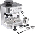15 Bar Express Espresso Machine with Built-in Grinder,Stainless Steel Semi Automatic Espresso Maker,Dual PID Control, 80oz Water Tank,Heating, Milk Frother & Auto-Cleaning,for Lattes and Cappuccinos