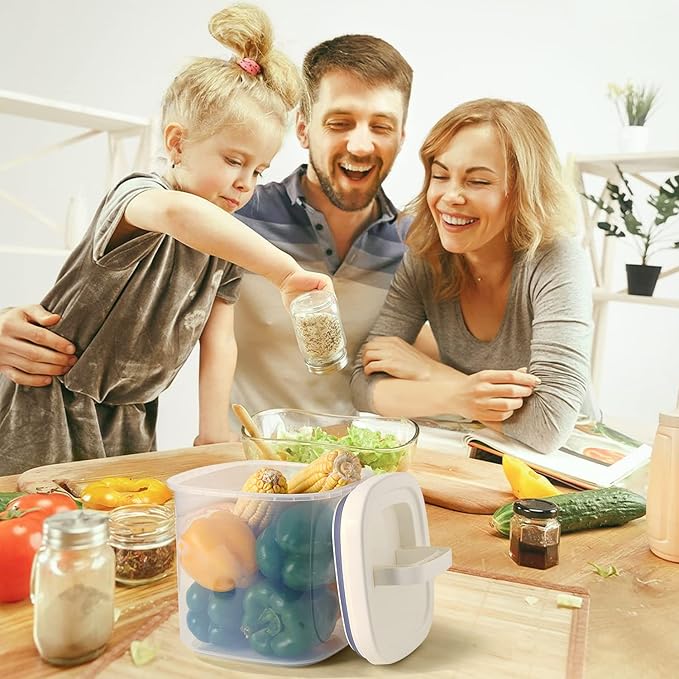 Rice Container 25 lbs,10.5 Qt/10 L/25 lbs Rice Dispenser Food Storage Bin with Measuring Cup & Brush Food Cereal Container Bins Household for Kitchen Pantry Organization(LG-10KG)