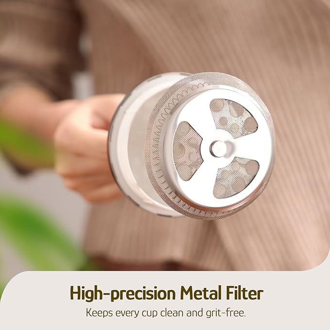 Hazel Quinn French Press Coffee Maker, 450ml/15oz, Heat-Resistant Borosilicate Glass, 304 Stainless Steel, BPA-Free, Easy to Clean, Precision Filtration for Coffee & Tea, Ideal for Home, Travel