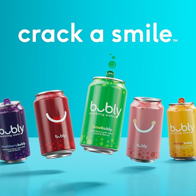 bubly Sparkling Water, Blueberry Pomegranate, Zero Sugar & Zero Calories, Seltzer Water, 12 Fl Oz Cans (Pack of 8)
