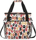 Colorful Coffee Beans Maker Carring Bag Travel Carrying Storage Tote Compatible with Keurig K-Mini or Plus Portable Single Serve Brewer Case Pockets for K-cup Pods