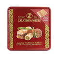 Zalatimo Sweets Since 1860, 100% All Natural Assorted Baklava, Slightly Sweet Baklava in Square Metal Gift Tin, No Preservatives, No Additives, No Corn Starch, No Syrups! 1.8Lbs