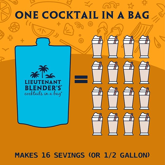 Lt. Blender's Pumpkin Spice in a Bag Cocktail Mixer - Each Bag Makes 1/2 Gallon of Cocktails - Add Alcohol or make as a Mocktail (Pack of 1)