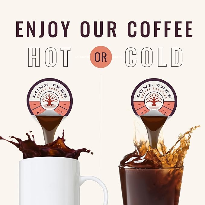 Lone Tree Single-Serve Coffee Pods – Premium 100% Arabica Liquid Concentrate – Daily Delight Medium Roast – 48 Pods – Ready Hot or Iced