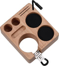 Normcore Compact Tamping Station, Tamper WDT Holder Portafilters Stand, Espresso Accessory Tool Organizer For 58mm Coffee Machine, Adjustable Height, Solid American Ashwood