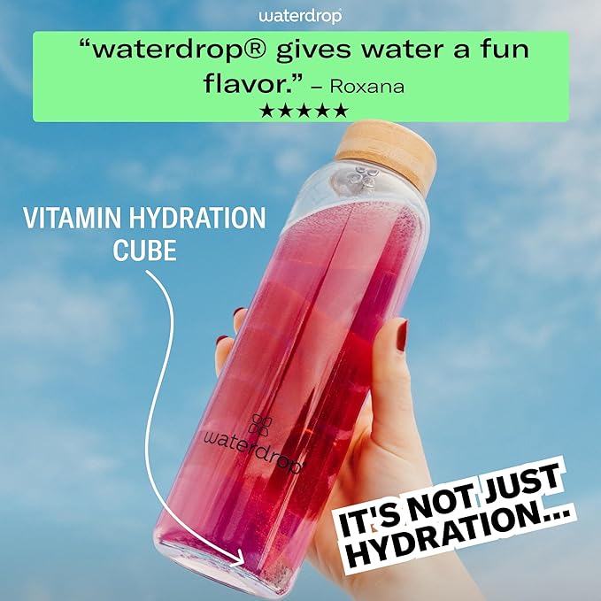 Waterdrop Hydration Cubes with Vitamin C, B Vitamins and Electrolytes, 4 Flavor Electrolyte Variety Pack, Flavored Water Enhancer Cubes for Still & Sparkling Water, Low Calorie, Sugar Free, 48 Count