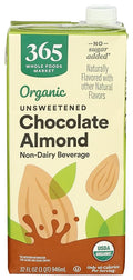 365 by Whole Foods Market, Organic Chocolate Unsweetened Almond Milk, 32 Fl Oz