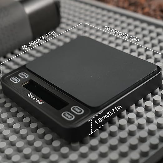 Brewista Smart Coffee Scale III with Timer, 2kg/0.1g High Precision Scale for Espresso and Pour-Over Coffee, Portable Mini Digital Kitchen Scale with Automatic Timing, Rechargeable, 5 Modes