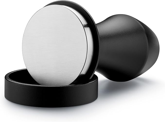 Normcore 49.7mm Coffee Tamper V4 - Spring-loaded Tamper - Barista Tools - Espresso Tamper with Mat For ROK Espresso Maker - Flat Base